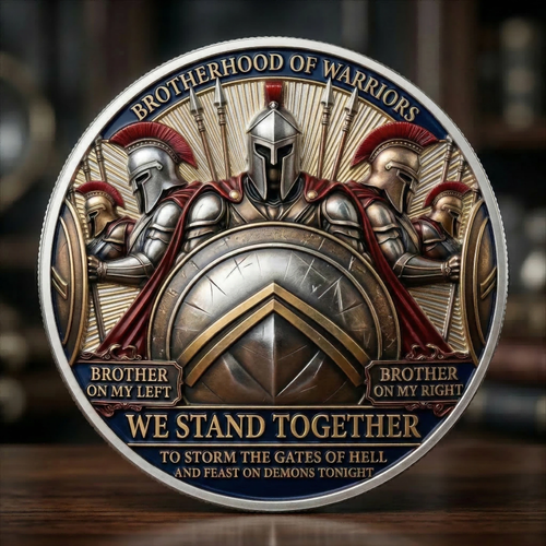 🏆Last Day 60% OFF - Brotherhood Warriors Commemorative Challenge Coin ⚔️🛡️🪙