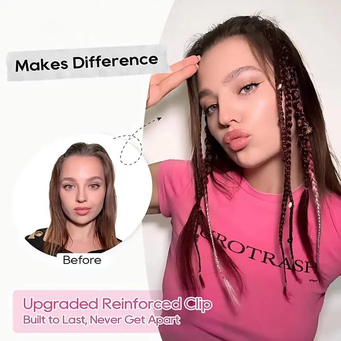 BohoGlow – Beaded Clip-In Braids