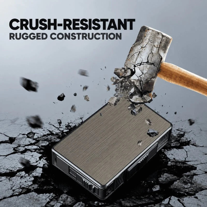 DualSpark – 3-in-1 Cigarette Case & Dual-Ignition Lighter