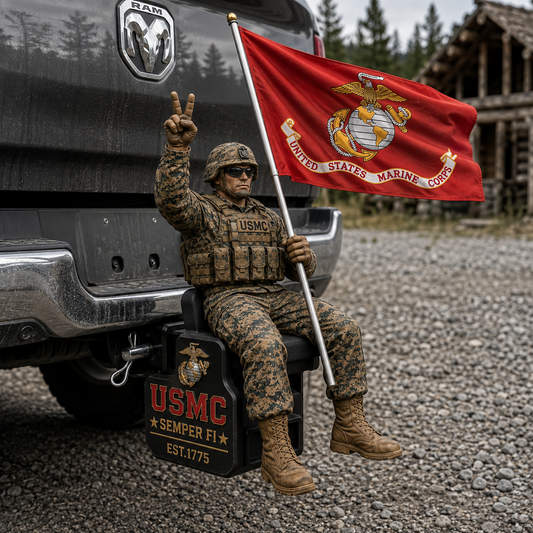 🏆Last Day Promo: 49% OFF - U.S. Marine Corps Semper Fi Trailer Hitch Cover