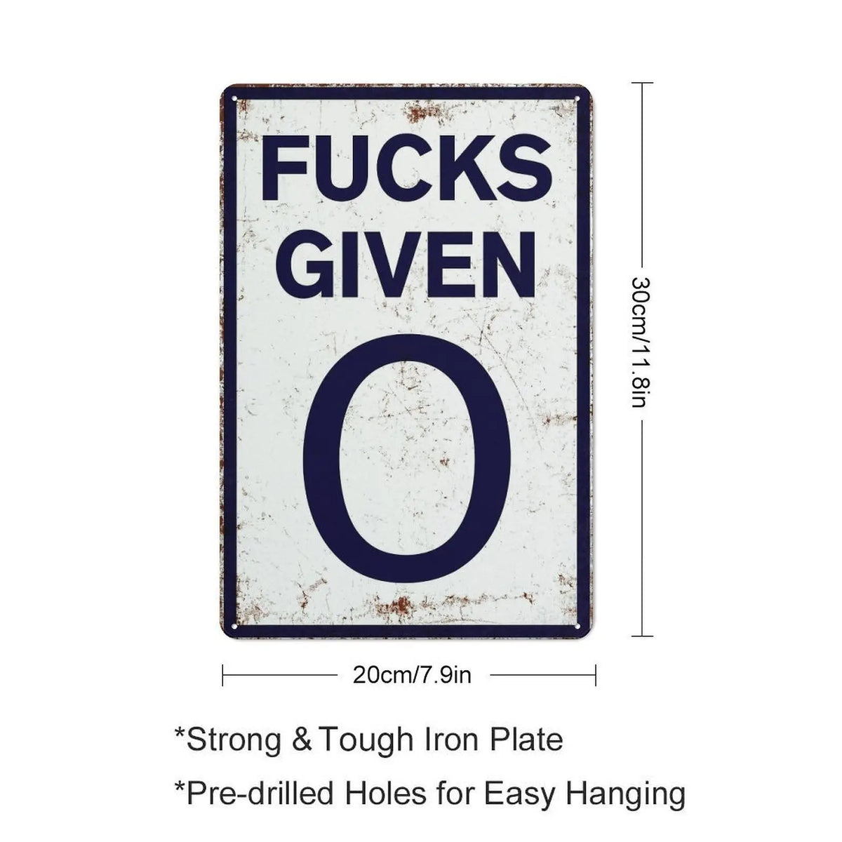 LaughLimit – Vintage Zero Given Metal Wall Sign