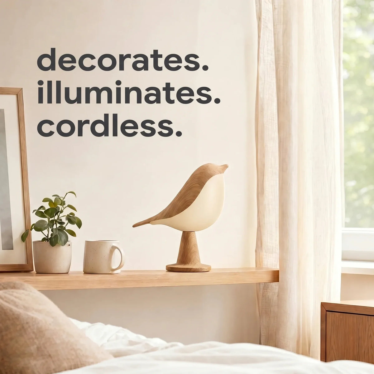 LumiWing – Elegant Bird-Inspired Rechargeable Lamp