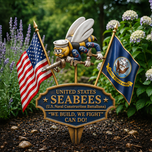US Navy Seabees “Can Do!” Tribute Garden Stake