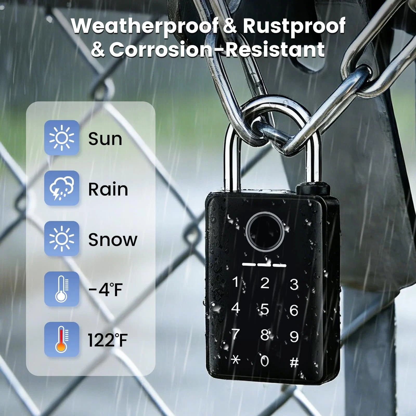 GateShield – Premium Fingerprint Security Gate Lock