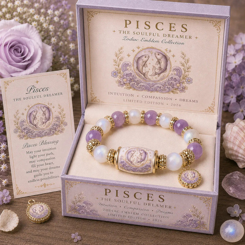 ZodiacCharm – Natural Chalcedony Zodiac Bracelet