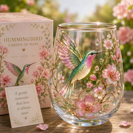 MorningMuse – Elegant Hummingbird Tea Glass