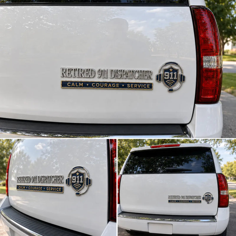 DispatchHonor – Retired 911 Dispatcher Car Emblem