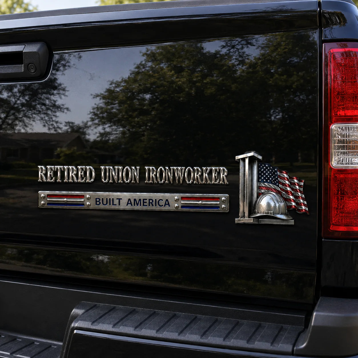 SteelLegacy – Retired Union Ironworker Car Emblem