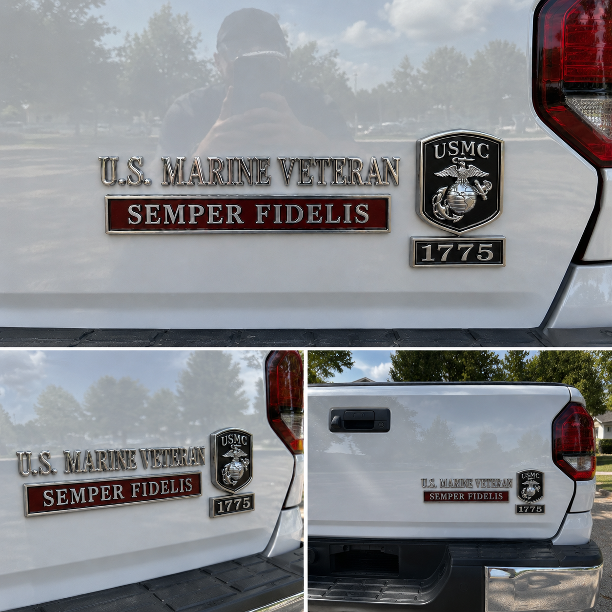 🇺🇸 U.S. Marines Veteran Semper Fidelis Car Emblem Metal Badge