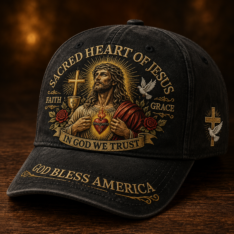 FaithKeeper – Sacred Heart Prayer Cap Coin