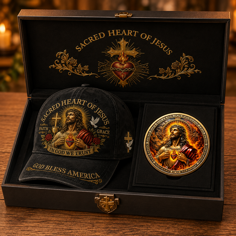 FaithKeeper – Sacred Heart Prayer Cap Coin