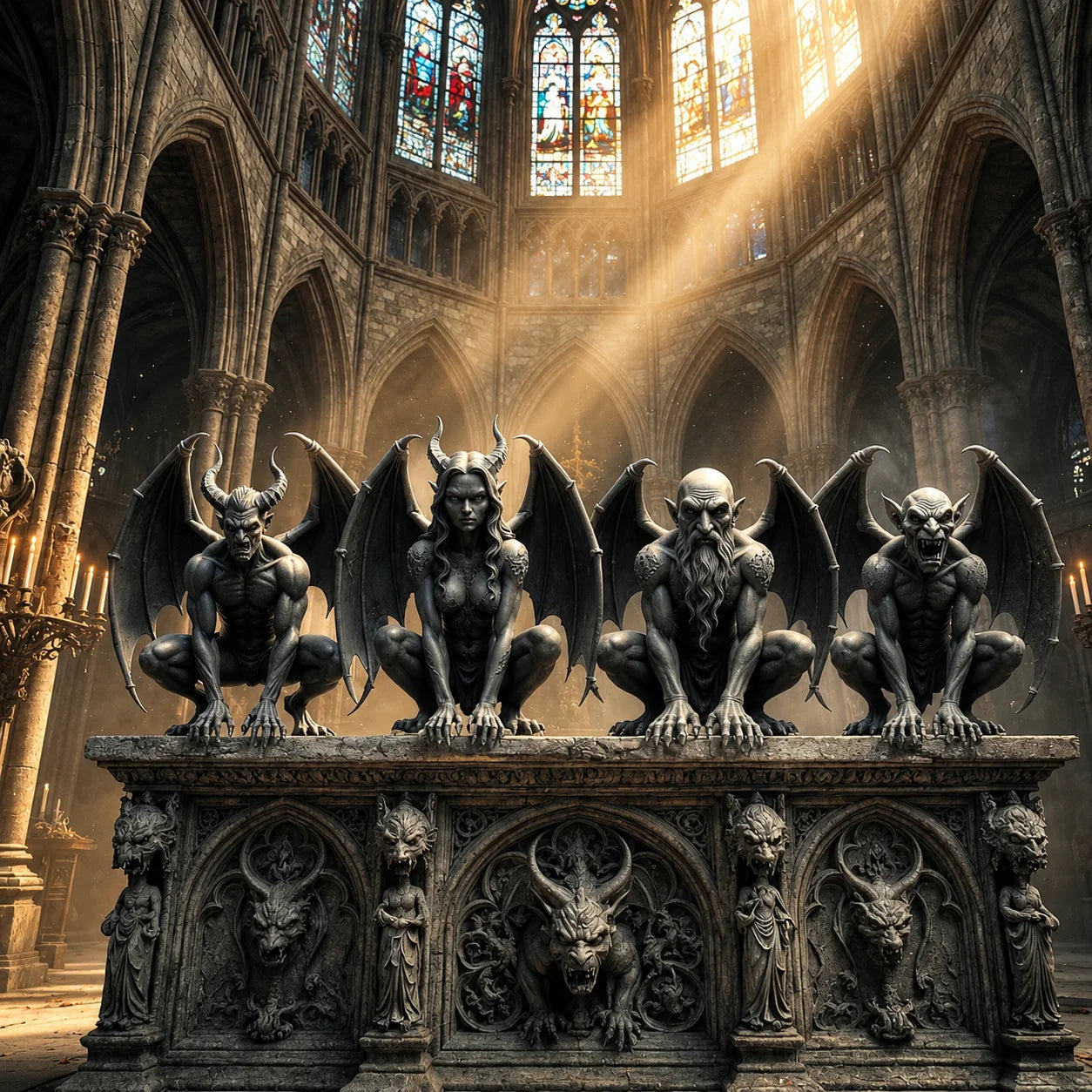 ShadowGarg – Gothic Shelf Guardian Decor