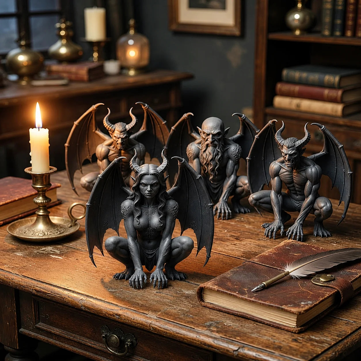 ShadowGarg – Gothic Shelf Guardian Decor