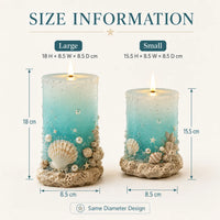 OceanNest – Coastal Decorative Candle Set