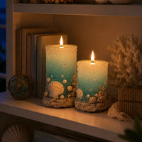 OceanNest – Coastal Decorative Candle Set