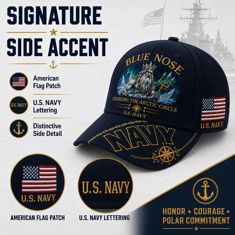 PatriotPeak – Premium Navy Embroidered Military Cap