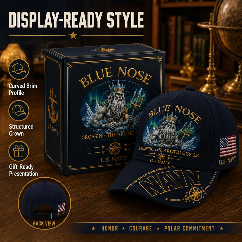PatriotPeak – Premium Navy Embroidered Military Cap