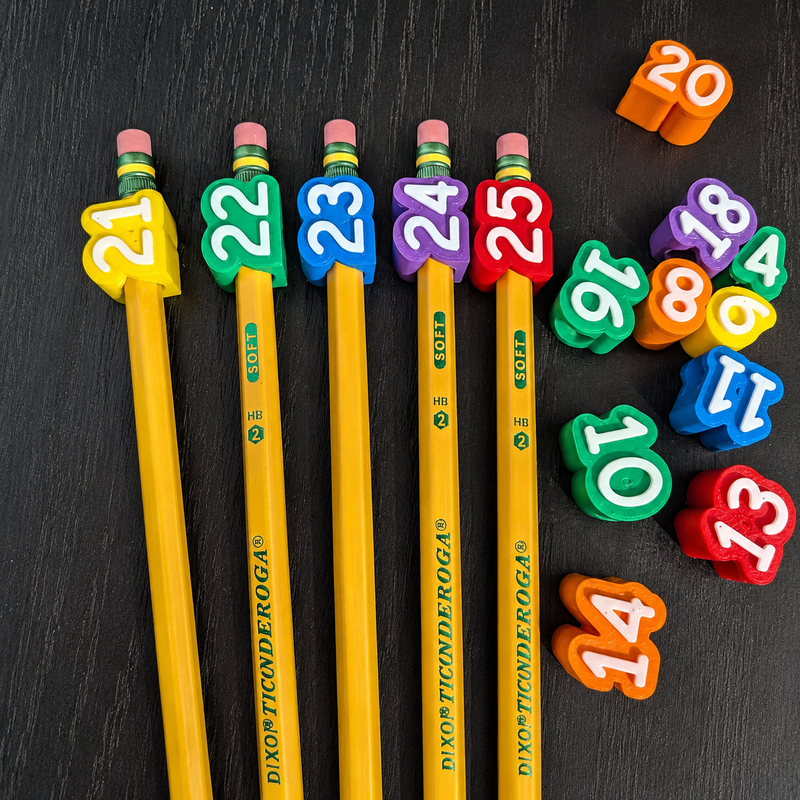 NumberFlow – Numbered Pencil Toppers