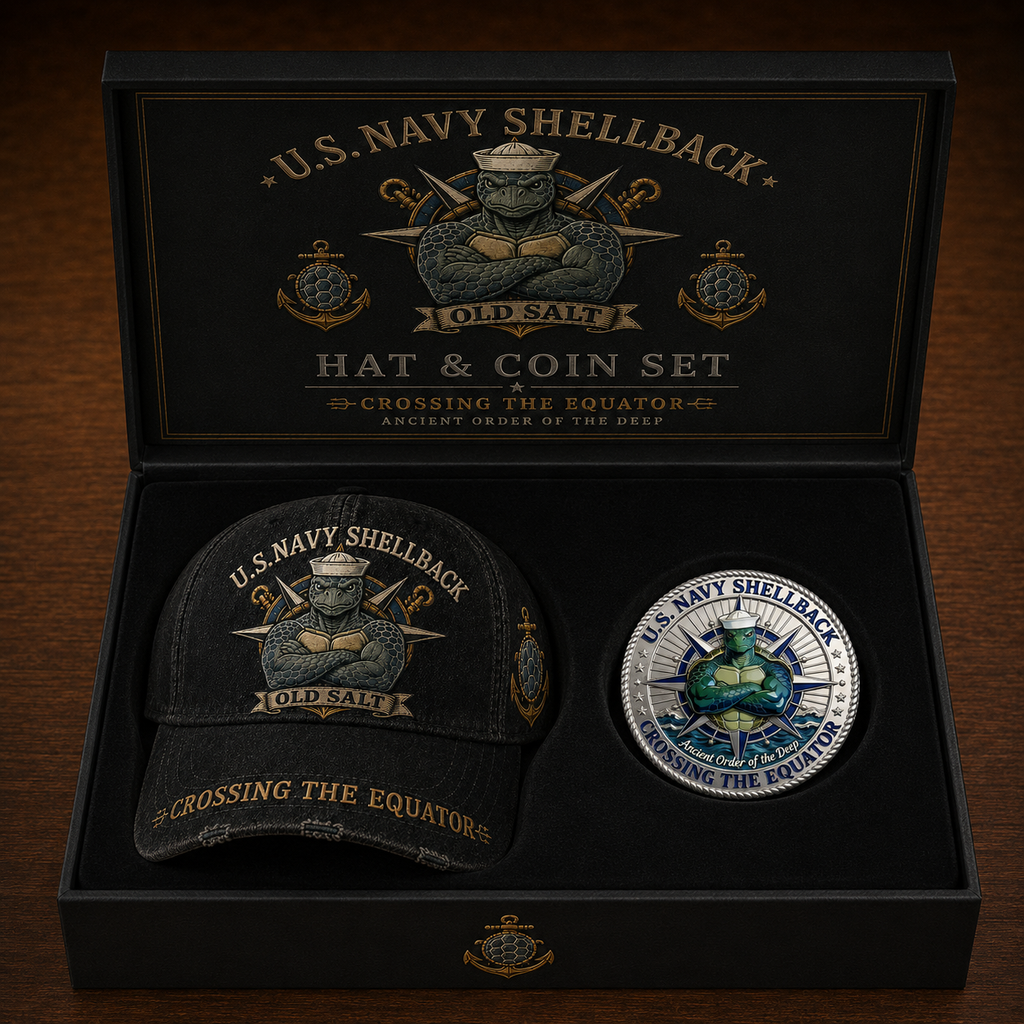 HonorLegacy – US Navy Shellback Heritage Cap & Coin Set