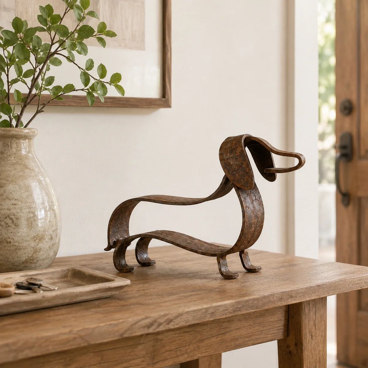 RustyDox – Rustic Dachshund Decorative Statue