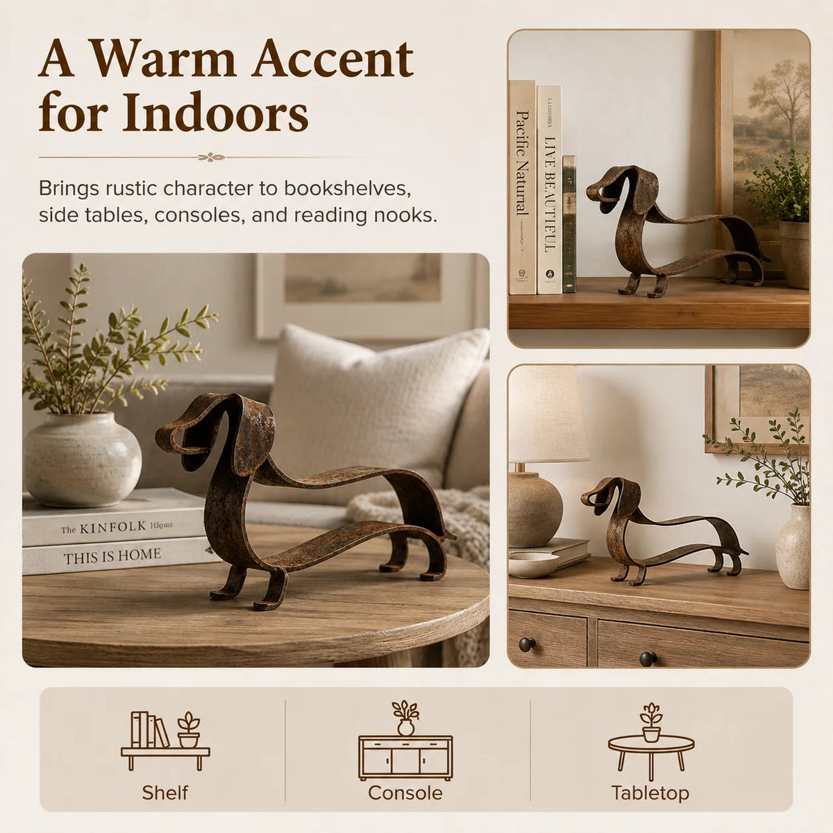 RustyDox – Rustic Dachshund Decorative Statue