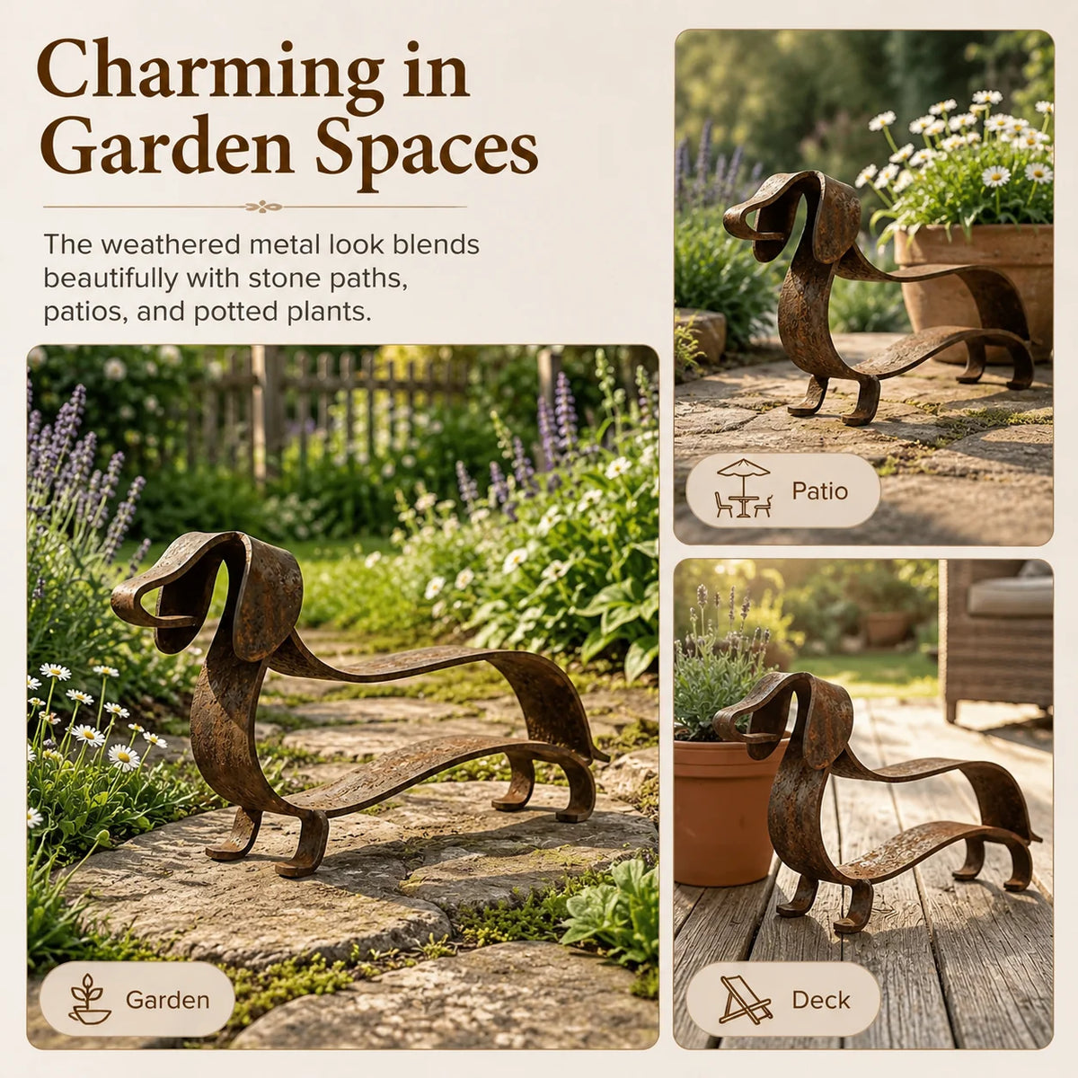 RustyDox – Rustic Dachshund Decorative Statue