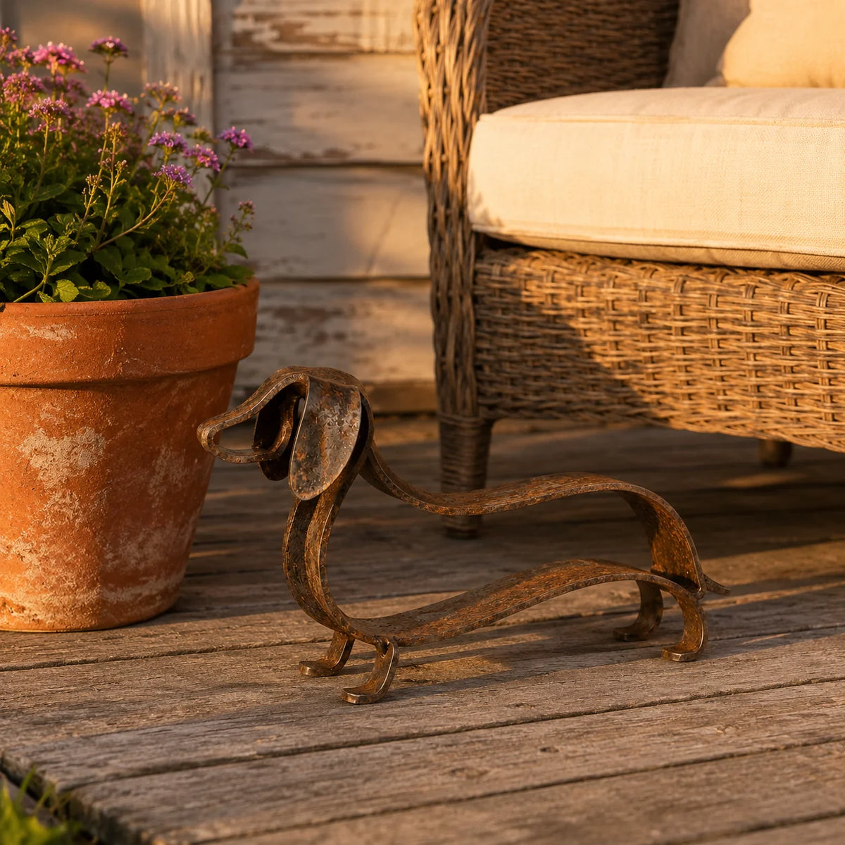 RustyDox – Rustic Dachshund Decorative Statue