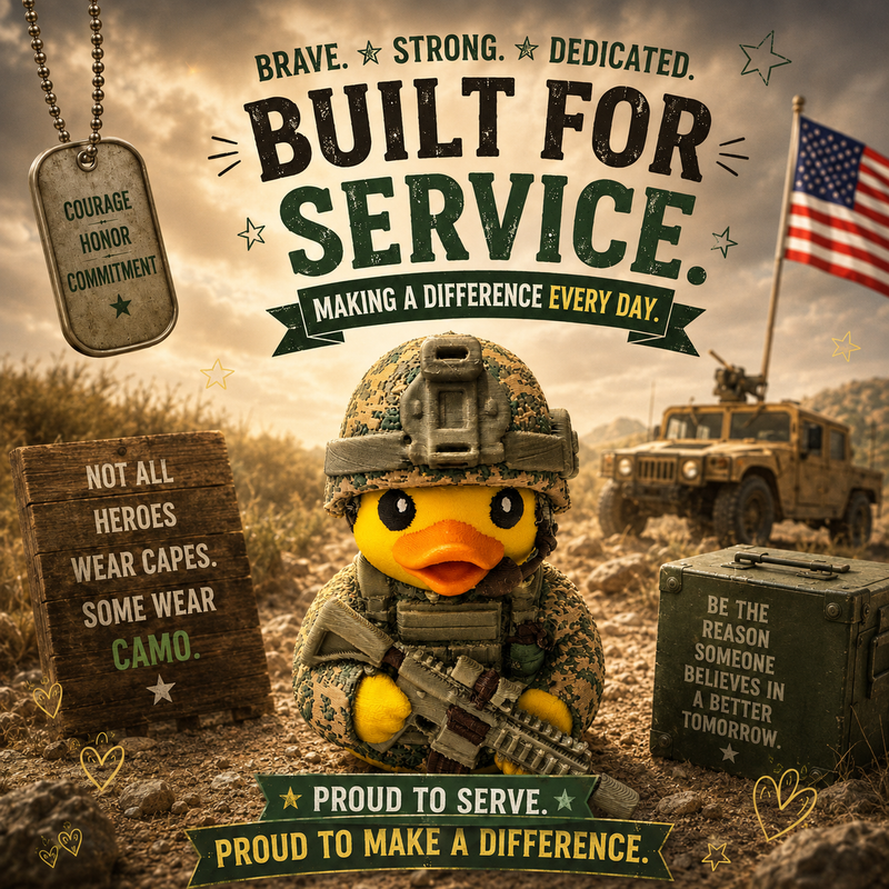 BattleQuack – Military-Inspired Soldier Duck Collectible