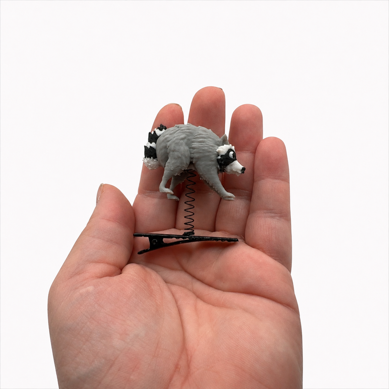SproutCritter – Quirky Raccoon Hat & Hair Decoration