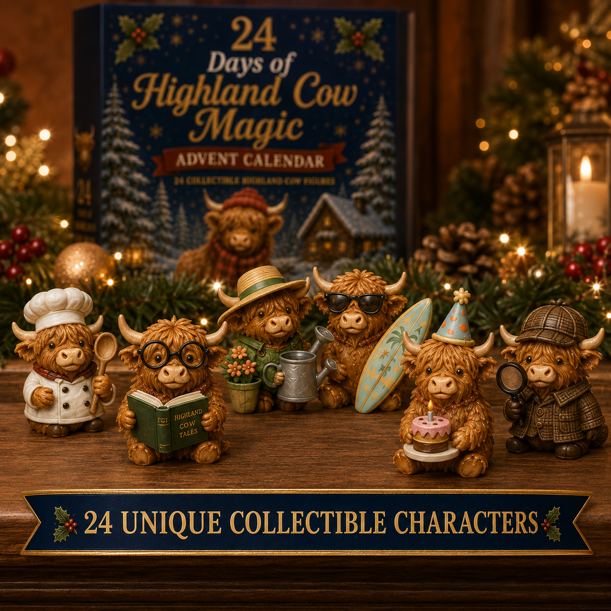 HighlandHerd – 24-Day Collectible Cow Advent Calendar