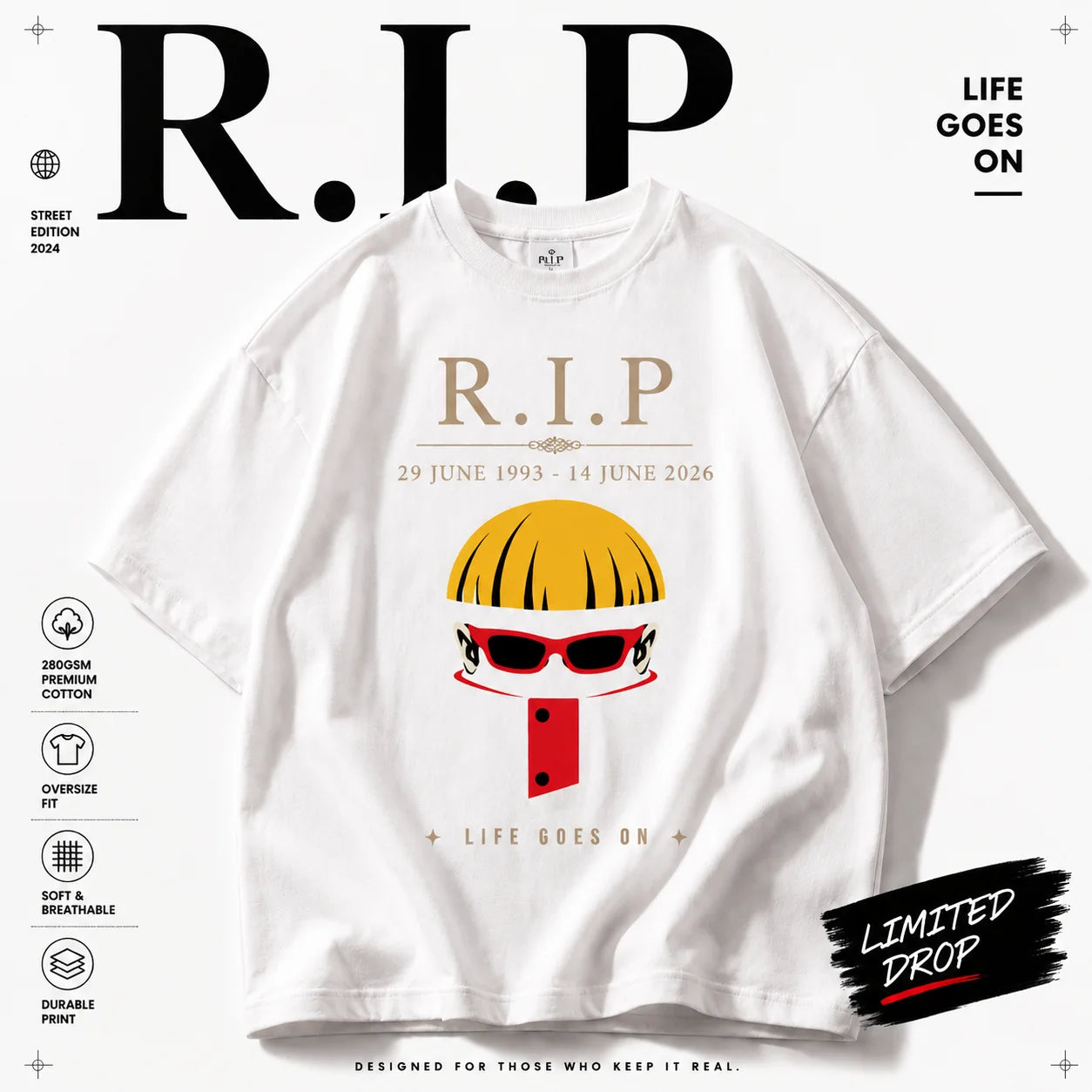StreetVibe – Life Goes On Graphic Tee
