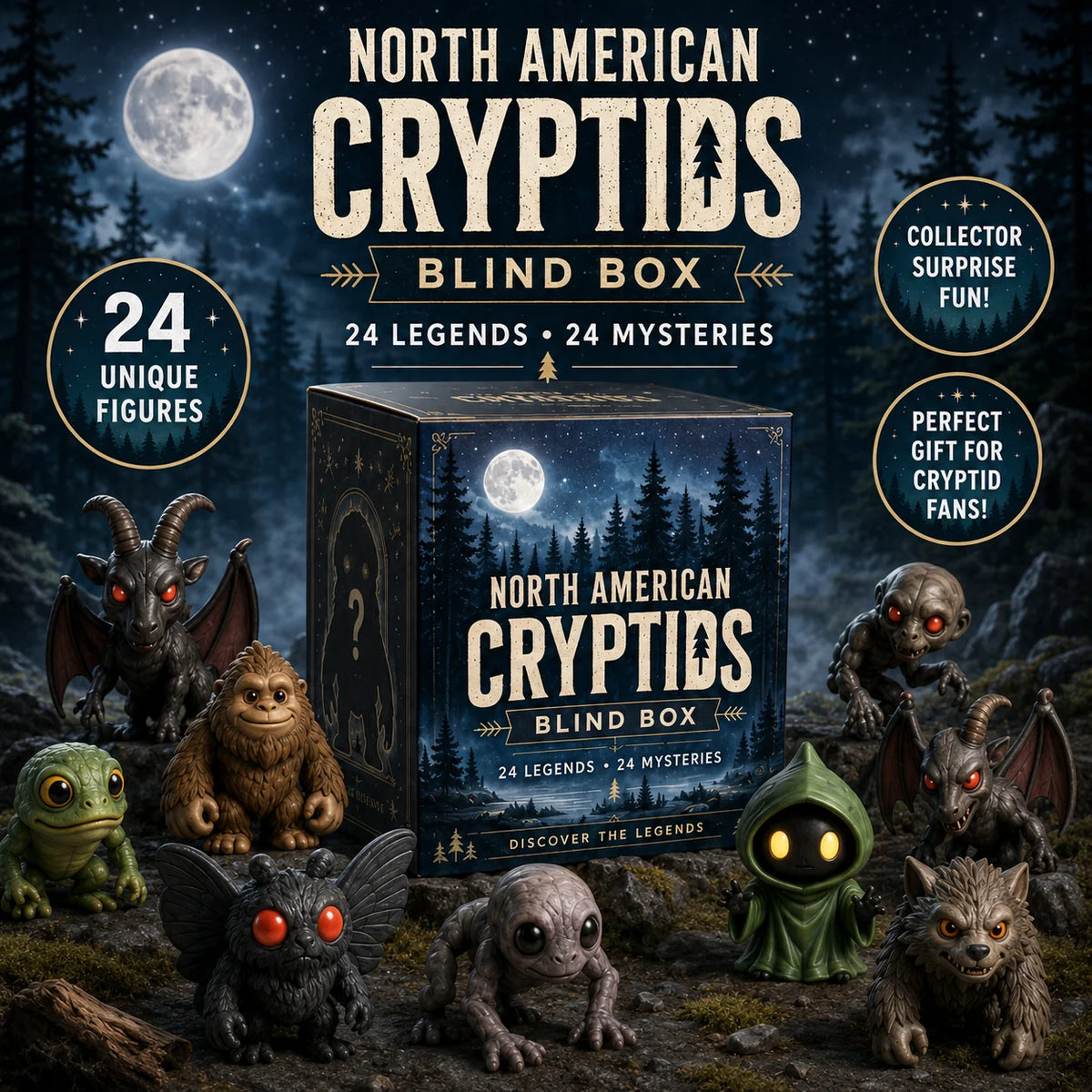NorthAmerican – Cryptids 24-Piece Blind Box Collection