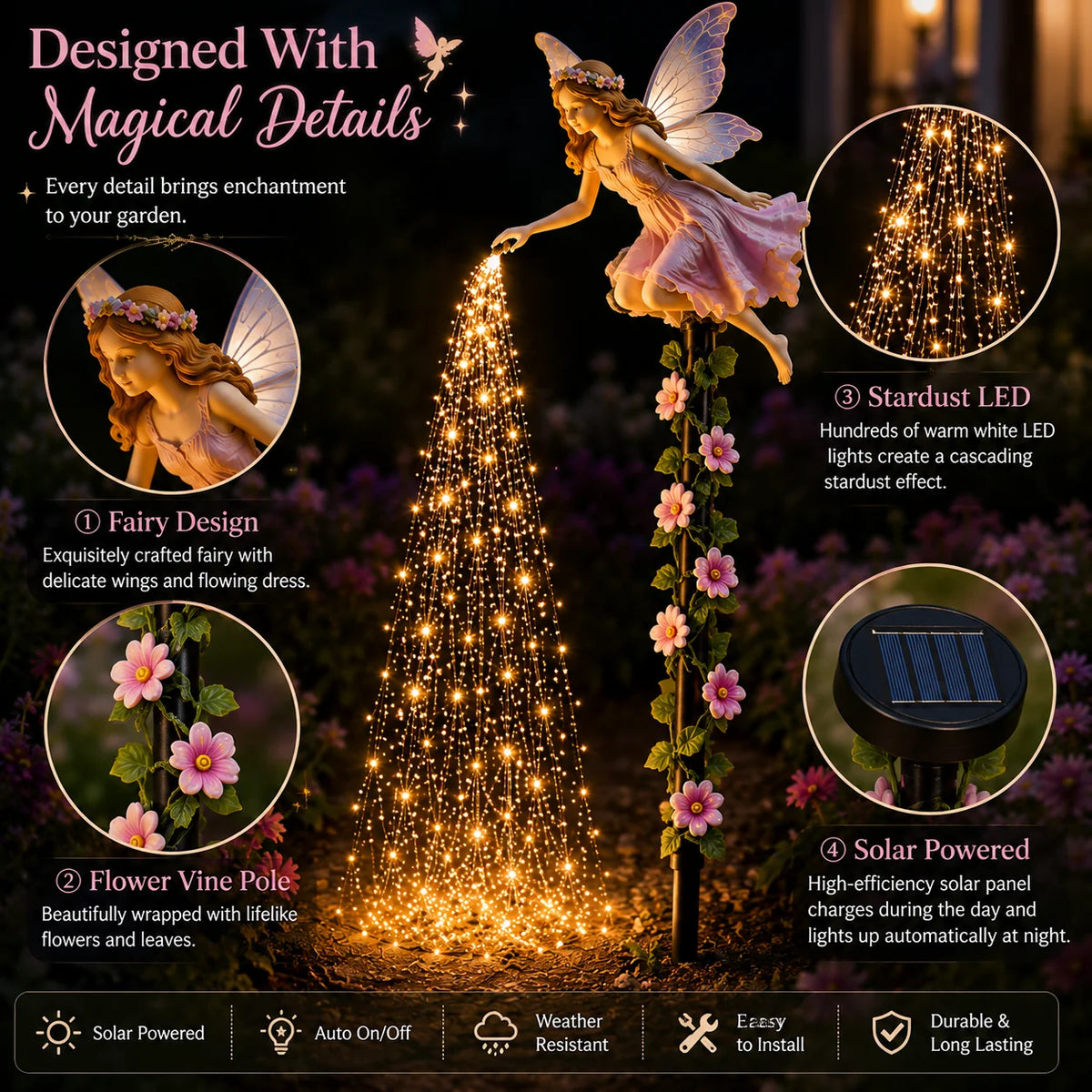 FairyGlow – Solar Sprinkling Fairy Garden Light