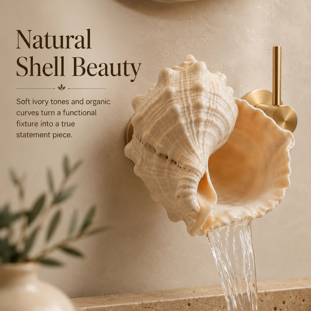 CoastalMuse – Sculptural Waterfall Sink Faucet