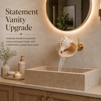 CoastalMuse – Sculptural Waterfall Sink Faucet