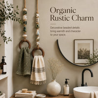 OakLienne – Decorative Beaded Wooden Towel Ring