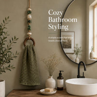OakLienne – Decorative Beaded Wooden Towel Ring