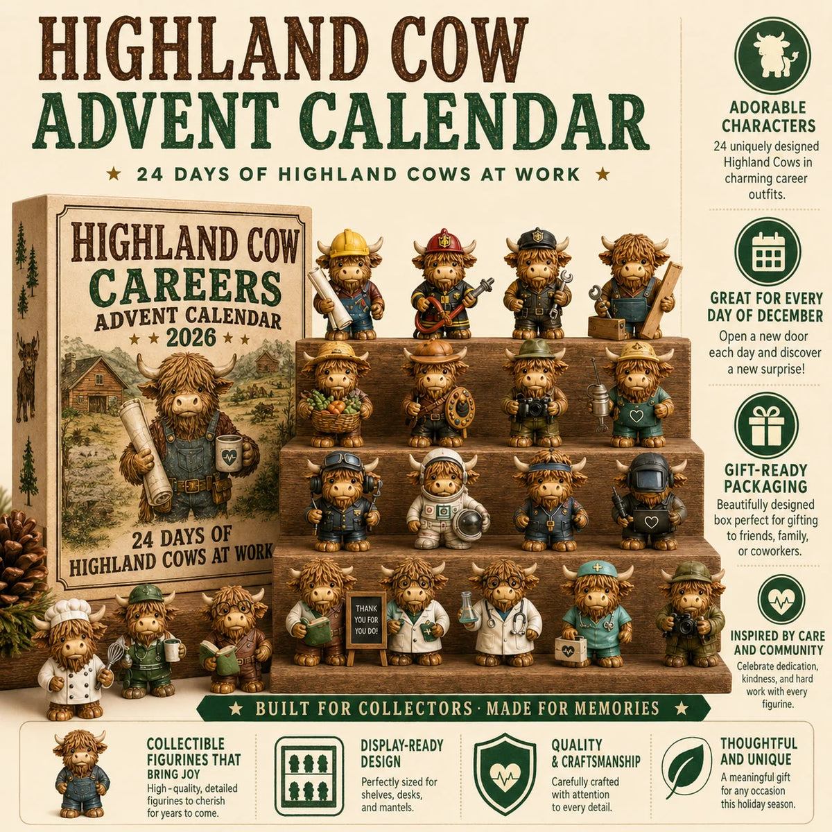 HighlandHaven – 24-Day Highland Cow Careers Advent Calendar 2026