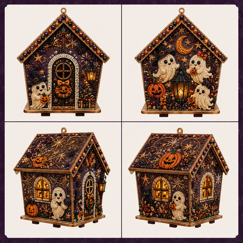 GhostHaven – 3D Haunted Cottage Rhinestone Kit