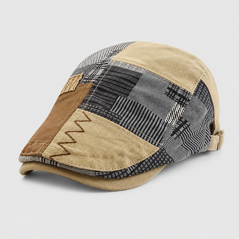 VintageVale – Classic Patchwork Newsboy Cap