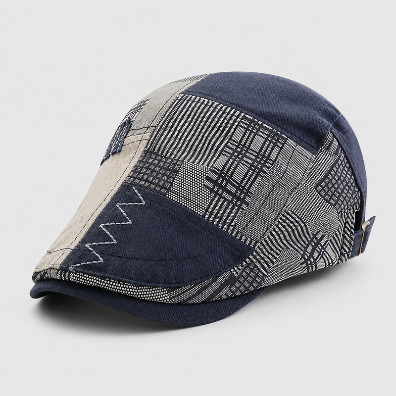 VintageVale – Classic Patchwork Newsboy Cap