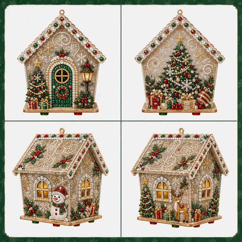 MerryCottage – Sparkling Christmas Diamond Art House