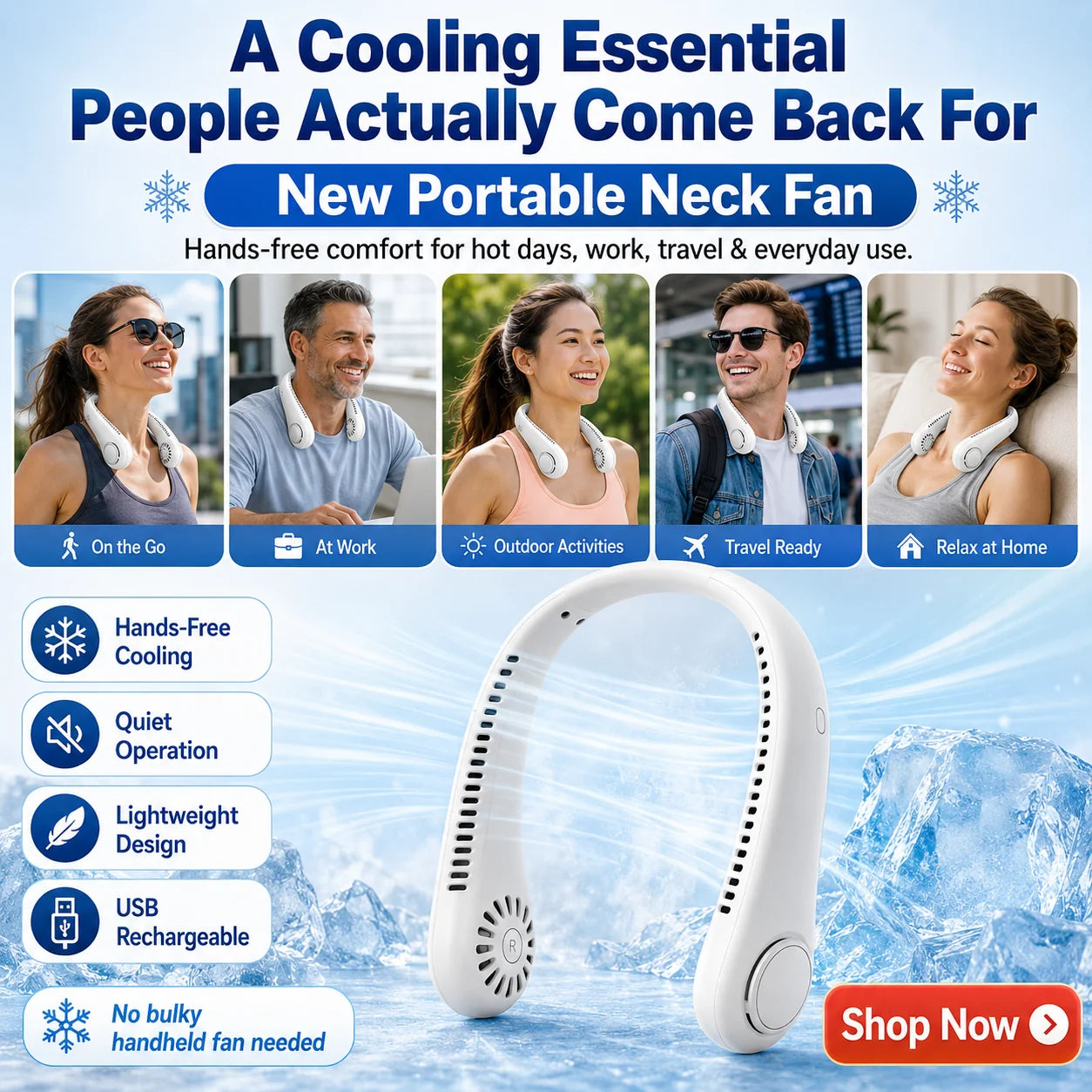 AeroBreeze – Lightweight Neck Air Cooler
