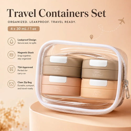 SnapVault – Magnetic Cosmetic Travel Container Set