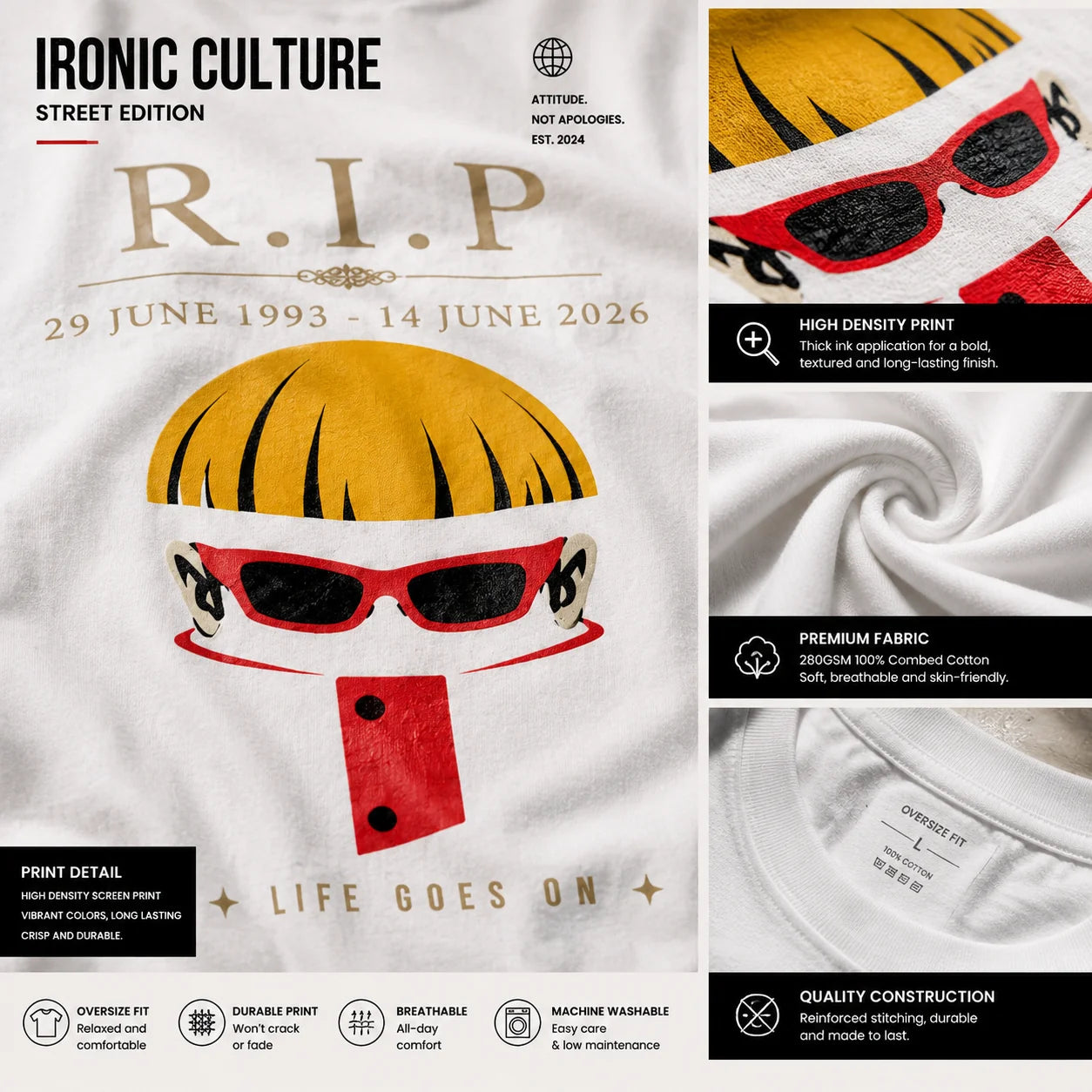 StreetVibe – Life Goes On Graphic Tee