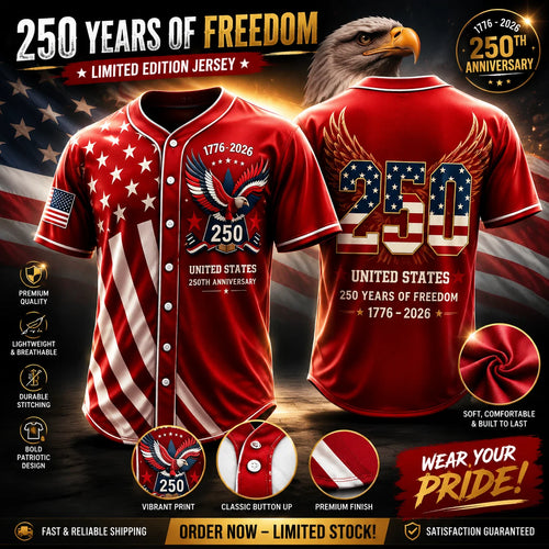 LibertyLegacy – 250th Anniversary Freedom Baseball Jersey