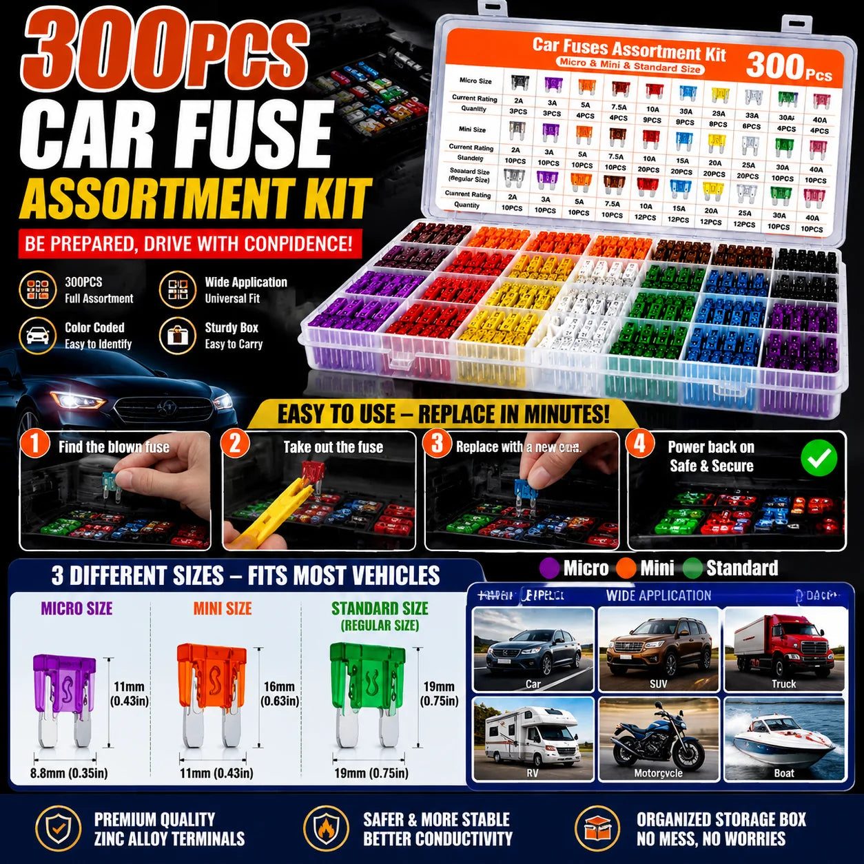 CircuitGuard – Complete Vehicle Fuse Assortment Kit