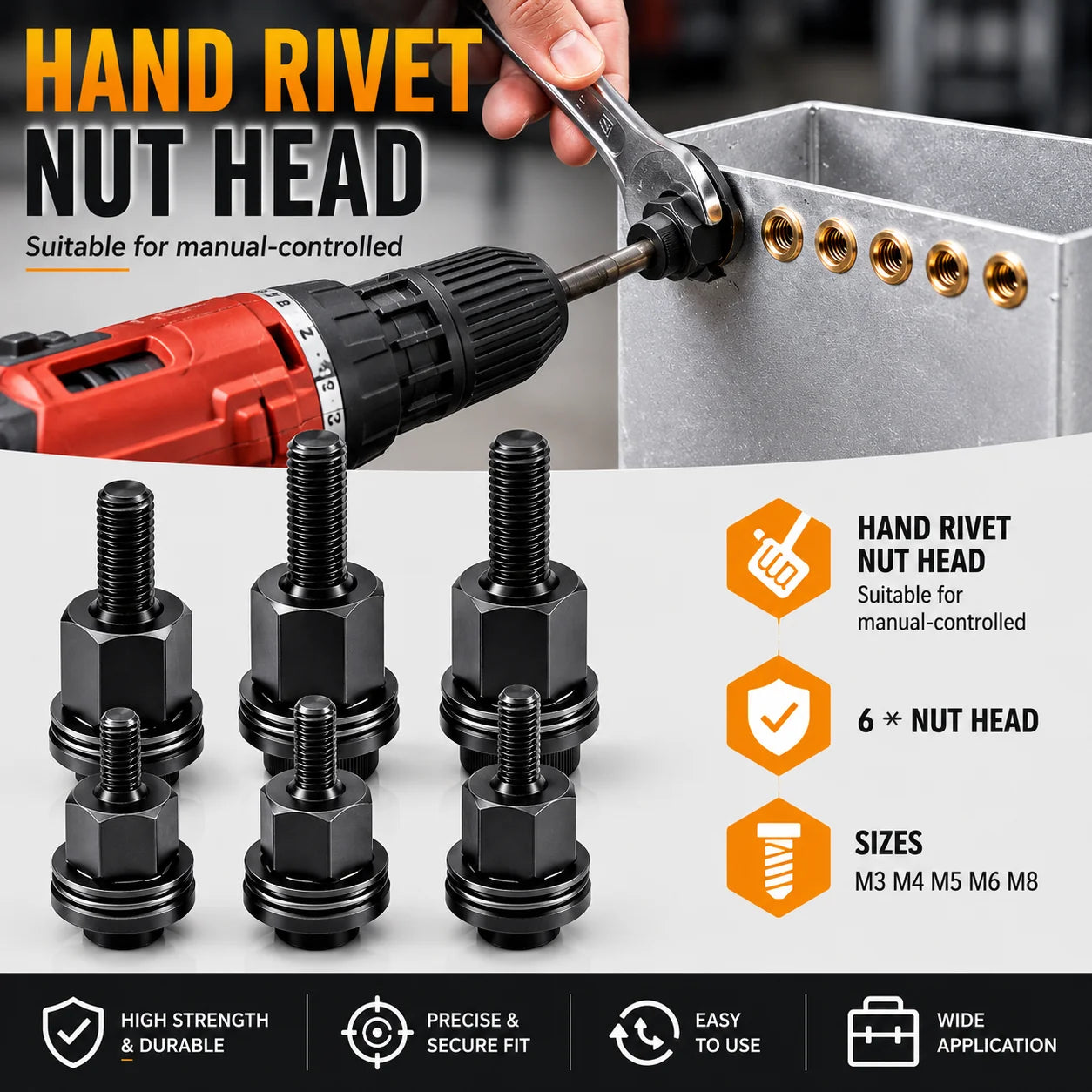 ForgeGrip – Heavy-Duty Rivnut Installation Tool Set