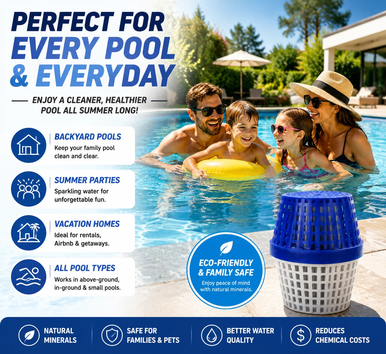 PureFlow – Crystal Clear Pool Water Mineral Cleaner