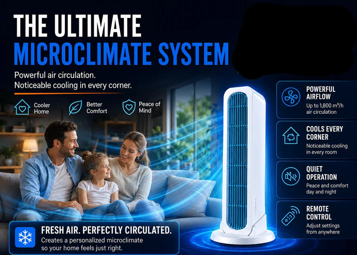 AeroCool – Fast Cooling Dual-Position Tower Fan